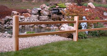 3 Rail Cedar Split Rail Fencing