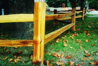 2 Rail Cedar Split Rail Fencing